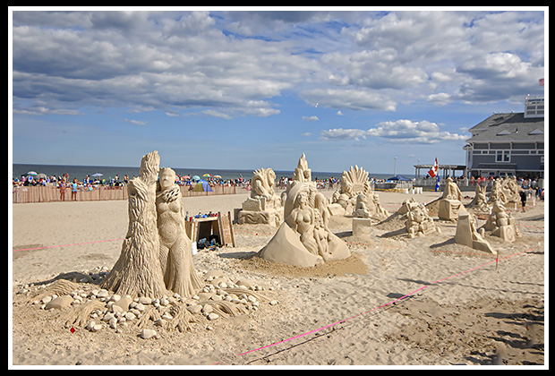 sand castles at Hampton Beach